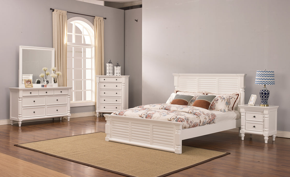 Halifax 7Drawer Timber Dresser White Fantasia Furniture