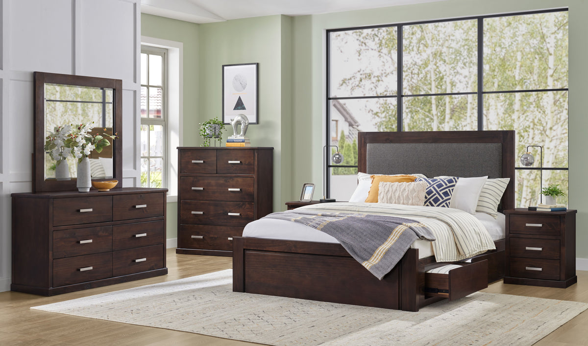 Queenstown Timber 6Drawer Dresser in Mocha Elegance Meets