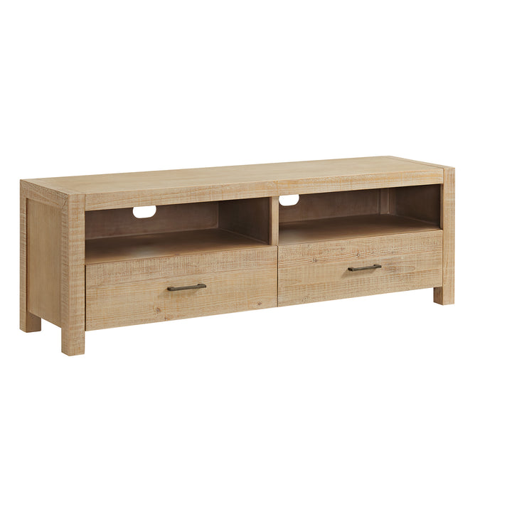 Canton Timber 2-Drawer TV Unit in Breeze finish, illustrating style and utility