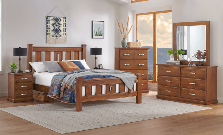 Arizona Timber Queen Bed - Country Walnut