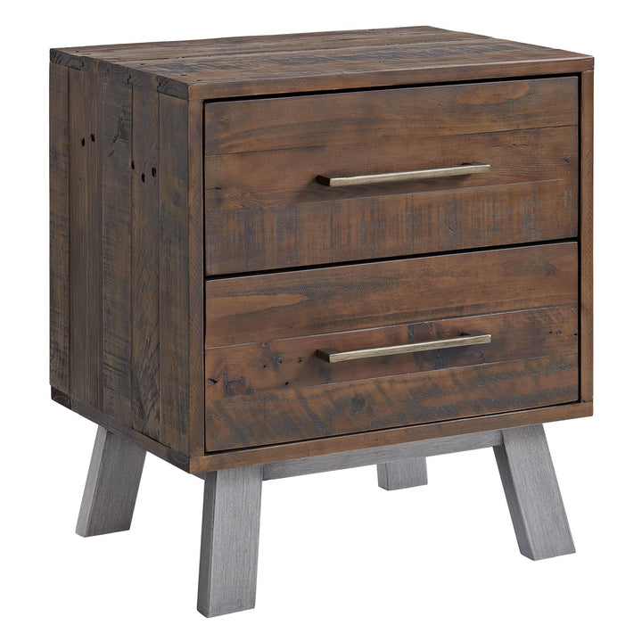 Paterson Timber 2-Drawer Bedside in the beautiful Heritage Wharf finish