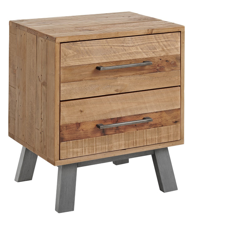 Hemingway Timber 2-Drawer Bedside in the captivating Bridle finish