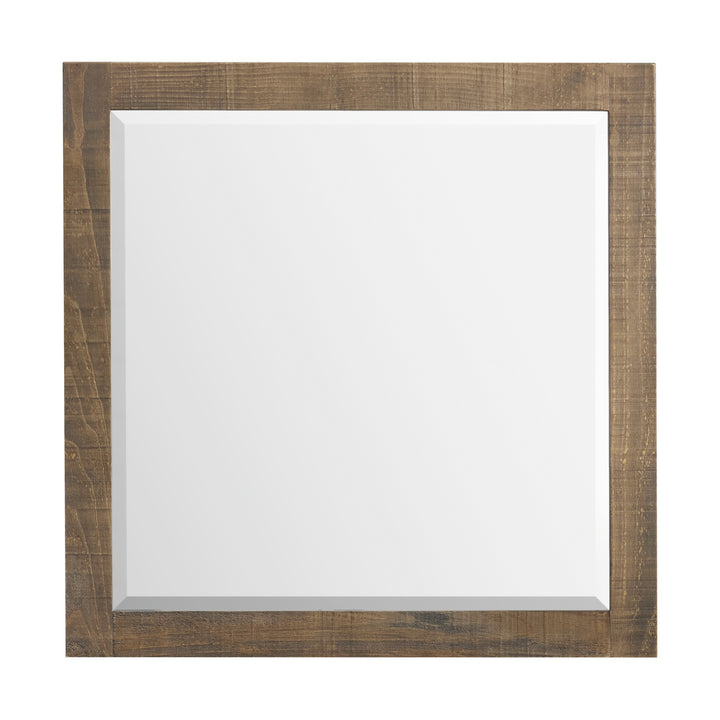Portsea Mirror with a Timber Frame in Mongoose Finish