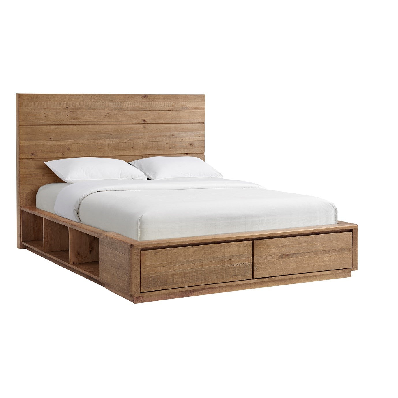 Sorrento Timber King Bed with 2 Drawers in Buckwheat - Experience Regal ...