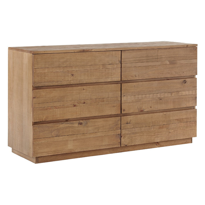 Sorrento Timber 6-Drawer Dresser in Buckwheat - Full View
