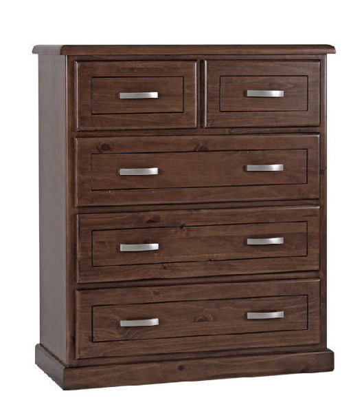 Bushland Timber 5 Drawer Tallboy in Antique Night: A Perfect Blend of Classic and Contemporary