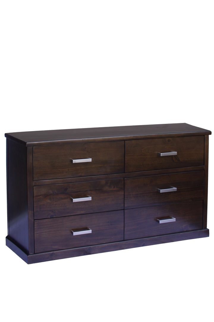 Queenstown Timber 6-Drawer Dresser with a Rich Mocha Finish